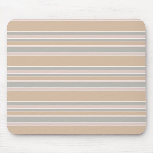 Beige Streifen Mousepad (Vorne)