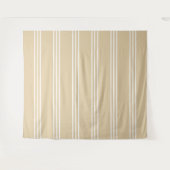 Beige Streifen Mustertapeten Wandteppich (Vorderseite (Horizontal))