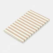 Beige Streifen-Notizen Post-it Klebezettel (angewinkelt)
