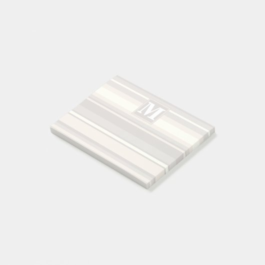 Beige Streifen Post-it Klebezettel (angewinkelt)