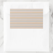Beige Streifen Rechteckiger Aufkleber (Tasche)