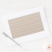 Beige Streifen Rechteckiger Aufkleber (Umschlag)