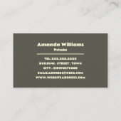 Beige Streifen, Retrostil Visitenkarte (Rückseite)