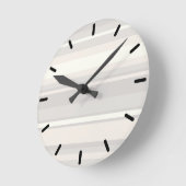 Beige Streifen Runde Wanduhr (Winkel)