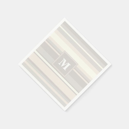 Beige Streifen Serviette (Ecke)