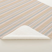 Beige Streifen Sherpadecke (3/4)