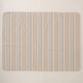 Beige Streifen Sherpadecke (Vorderseite (Horizontal))
