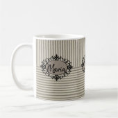 Beige Streifen Tasse (Links)
