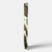 Beige Streifen über braunes Bild mit Drizzle Case-Mate iPhone Hülle (Rückseite / Rechts)