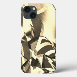 Beige Streifen über braunes Bild mit Drizzle Case-Mate iPhone Hülle