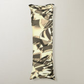 Beige Streifen über braunes Bild mit Drizzle Seitenschläferkissen (Vorderseite Vertikal)