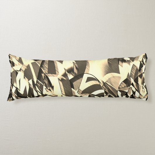 Beige Streifen über braunes Bild mit Drizzle Seitenschläferkissen (Vorderseite)