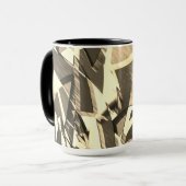 Beige Streifen über braunes Bild mit Drizzle Tasse (Vorderseite Links)