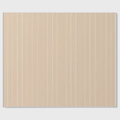 Beige Streifen Weihnachtsgeschenk Geschenkpapier (Flach)