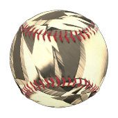 Beige streut ein braunes, tropfendes Bild auf Baseball (Rückseite)