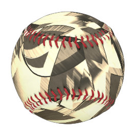 Beige streut ein braunes, tropfendes Bild auf Baseball