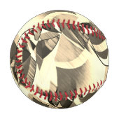 Beige streut ein braunes, tropfendes Bild auf Baseball (Vorderseite Links)