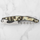 Beige streut ein braunes, tropfendes Bild auf Kellnermesser (Vorderseite)