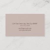 Beige Strip-Visitenkarte Visitenkarte (Rückseite)
