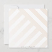 Beige Stripe Girls Nachteinladung Einladung (Rückseite)