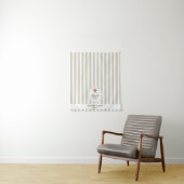 Beige Stripes Logo Table Pop Up Shop Vendor Runner Wandteppich (Beispiel)