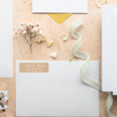 Beige Stylized Names Wedding Rücksendeadresse