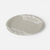 Beige Talavera Fliese Spanische Fiesta Brautparty Pappteller (Schrägansicht)