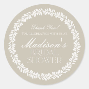 Beige Talavera Fliese Spanische Fiesta Brautschaue Runder Aufkleber