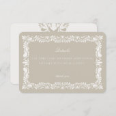 Beige Talavera Tile Detail Karte Einladung einfüge (Vorne/Hinten)