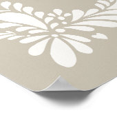 Beige Talavera Tile Fiesta Baby Dusche Empfang Poster (Ecke)