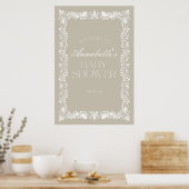Beige Talavera Tile Fiesta Baby Dusche Empfang Poster (Küche)