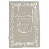 Beige Talavera Tile Fiesta Kinderduschfavoriten Mittlere Geschenktüte (Rückseite)