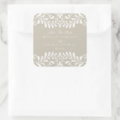 Beige Talavera Tile Fiesta Save the Date Envelope Quadratischer Aufkleber (Tasche)