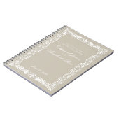 Beige Talavera Tile Hochzeitbriefe & Groom Notizblock (Linke Seite)