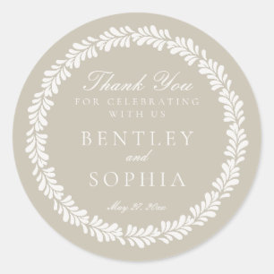 Beige Talavera Tile Spanische Fiesta Gastgeschenk  Runder Aufkleber