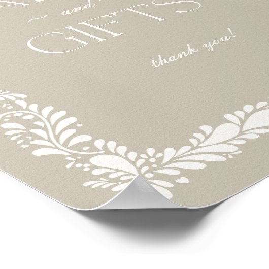 Beige Talavera Tile Spanische Karten und Geschenke Poster (Ecke)