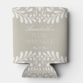 Beige Talavera Tile Spanish Fiesta Baby Sprinkle Dosenkühler (Rückseite)