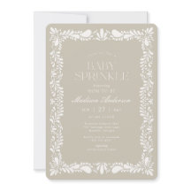 Beige Talavera Tile Spanish Fiesta Baby Sprinkle