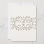 Beige Talavera Tile Spanish Fiesta Bridal Brunch Einladung (Rückseite)