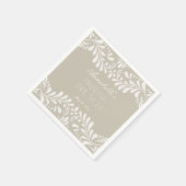 Beige Talavera Tile Spanish Fiesta Bridal Brunch Serviette (Ecke)