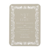 Beige Talavera Tile Spanish Fiesta Save the Date Magnet (Vertikal)