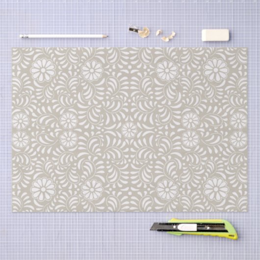 Beige Talavera Tile Spanish Style Fiesta Seidenpapier (Handwerk)