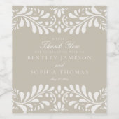 Beige Talavera Tile Spanish Style Fiesta Wedding Weinetikett (Einzelnes Label)