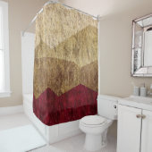 Beige, TAN, Brown, kastanienbraune Grafik Duschvorhang (Beispiel)