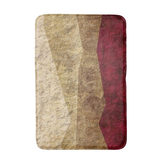 Beige, Tan, Brown, Maroon Graphic Badematte (Vorderseite Vertikal)