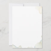 Beige Tan, Eukalyptus Oval Arch, Grüne Hochzeit Einladung (Rückseite)