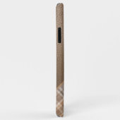 Beige-Tan-Hellbraun-Taupe-Karomuster Gingham-Muste Case-Mate iPhone Hülle (Hinten/Rechts)
