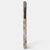 Beige-Tan-Hellbraun-Taupe-Karomuster Gingham-Muste Case-Mate iPhone Hülle (Hinten/Links)