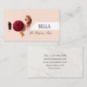 Beige Tan Perfume Shop Business Card Visitenkarte (Vorne/Hinten)