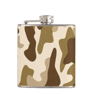 Beige Tarnmuster Flachmann